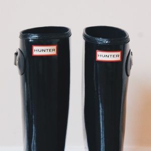 Tall Black Hunter Boots